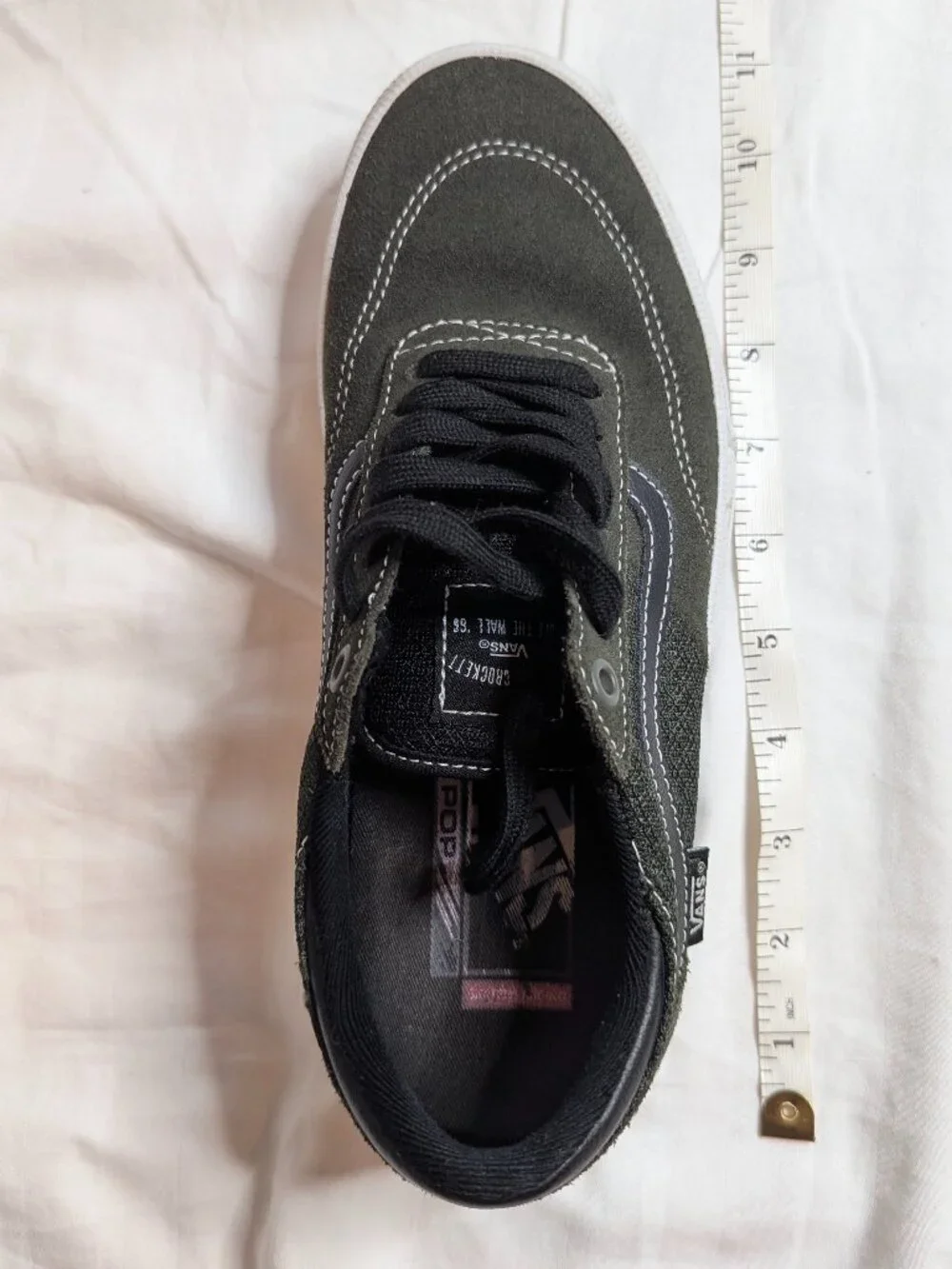 Vans Gilbert Crockett Low Forest Green and Black Skate shoe, Size M6.5-W8